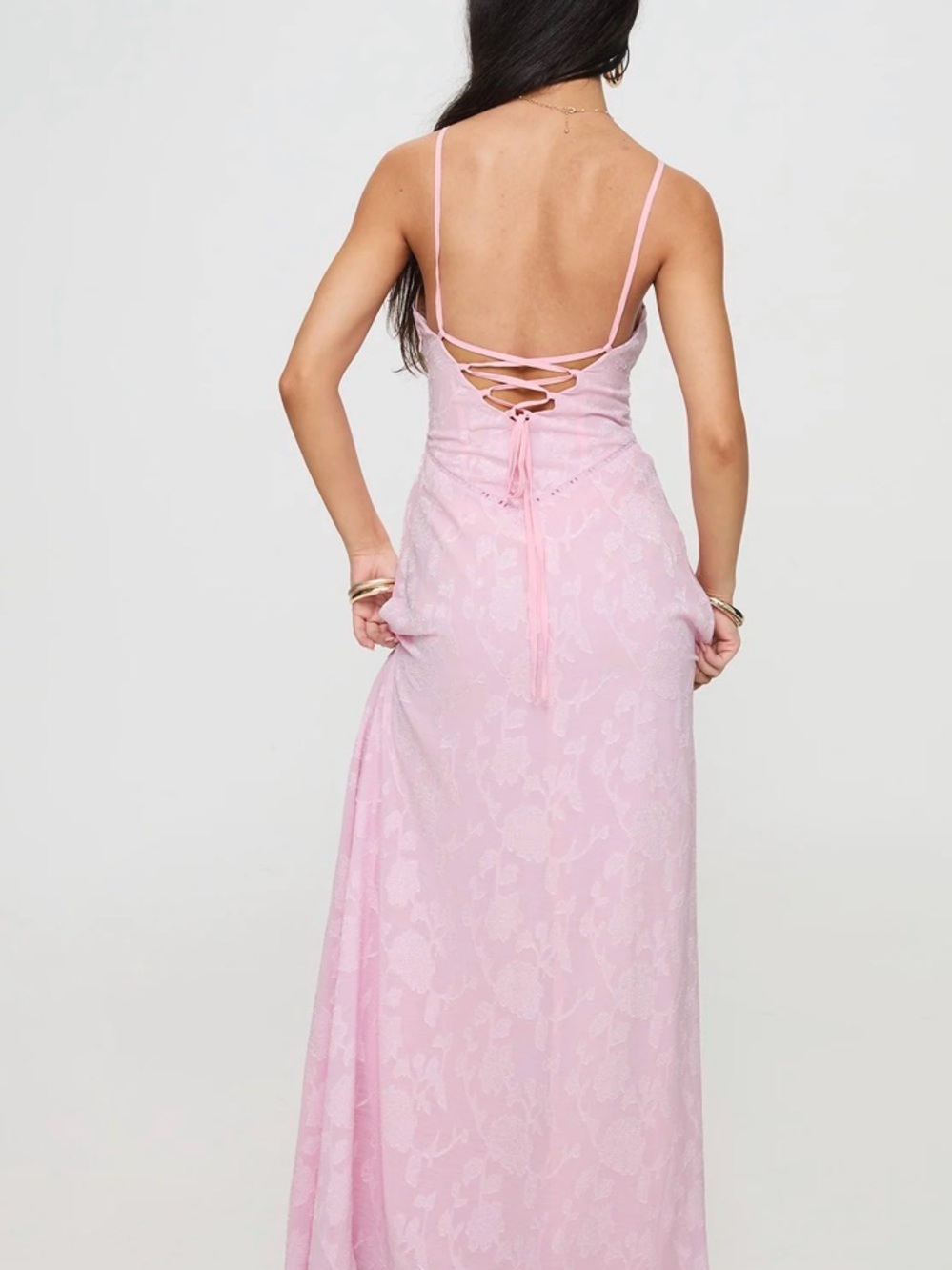 Princess Polly South Of France Maxi Dress Pink Size 10 Retail $99 - Picture 3 of 13